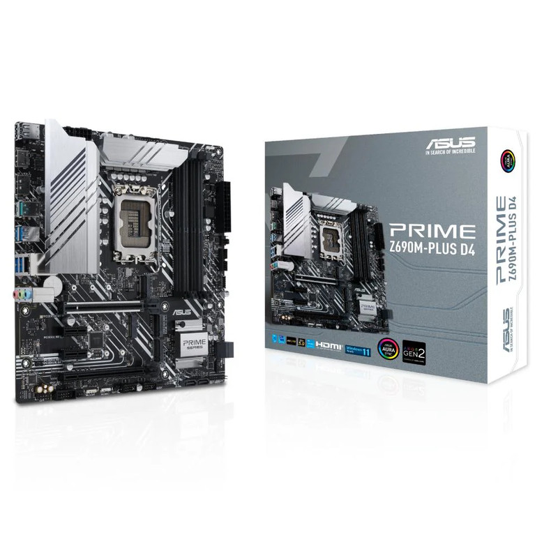 Asus Prime Z690M-Plus -DDR4 LGA 1700 Intel Micro-ATX Motherboard - اللوحة الأم